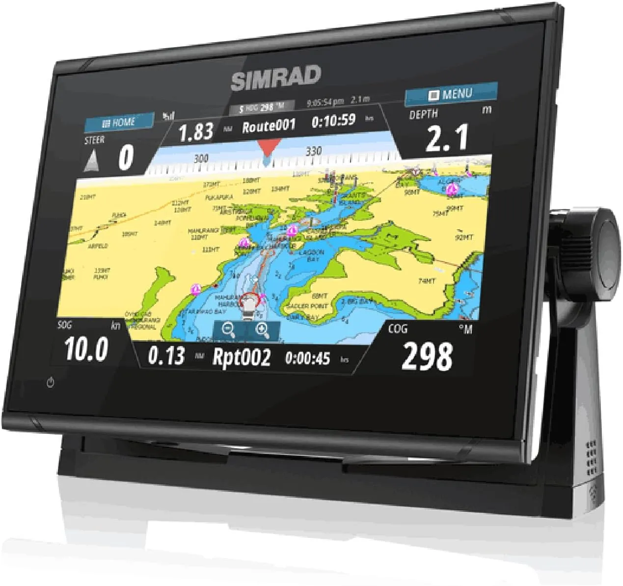 Simrad GO Chartplotter and Fish Finder, with Transducer and Radar Options, Preloaded C-MAP Discover Chart Card