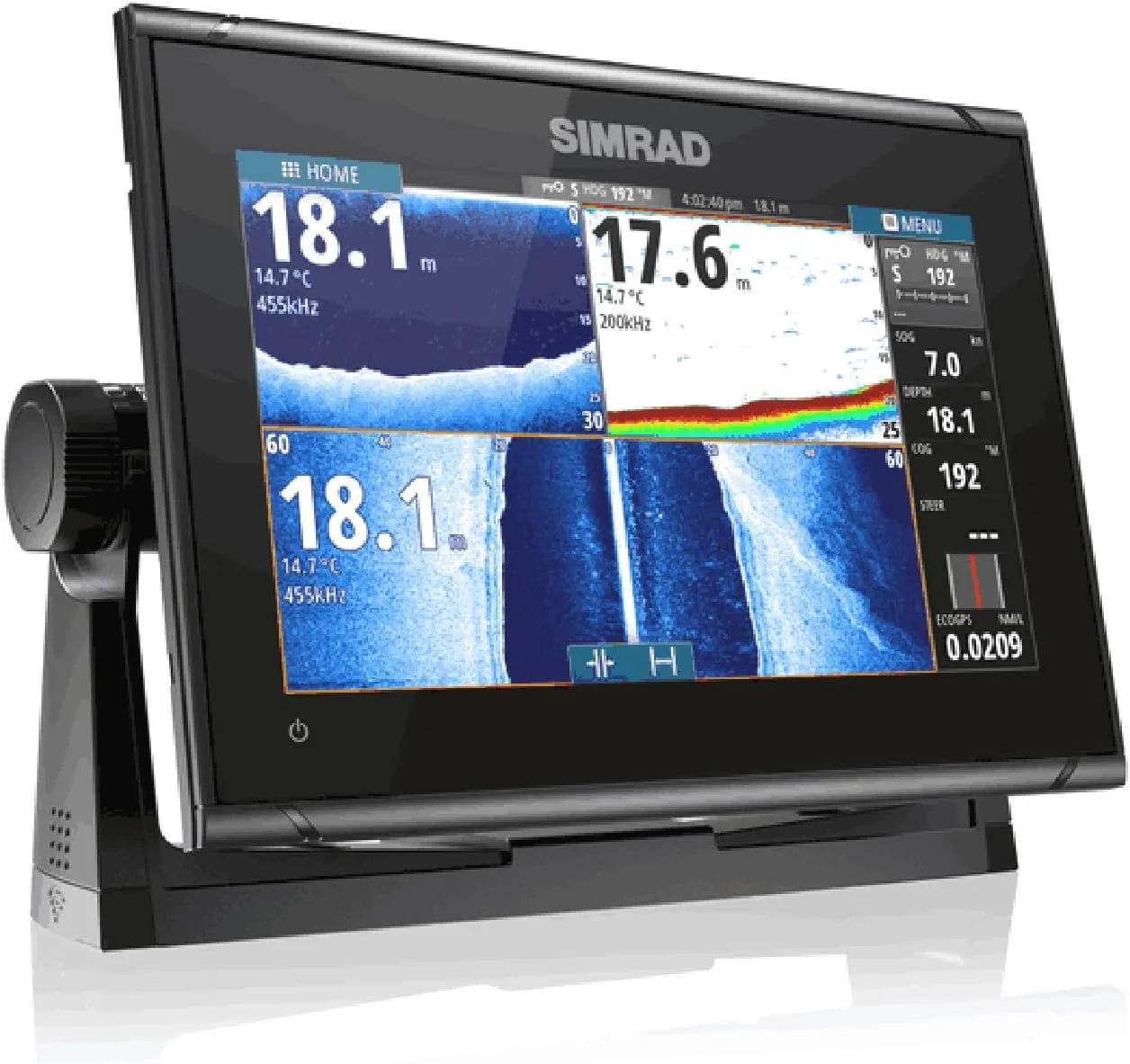 Simrad GO Chartplotter and Fish Finder, with Transducer and Radar Options, Preloaded C-MAP Discover Chart Card