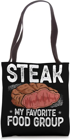 Sizzling Grill Masterpiece for Carnivores Rare Medium Steak Tote Bag