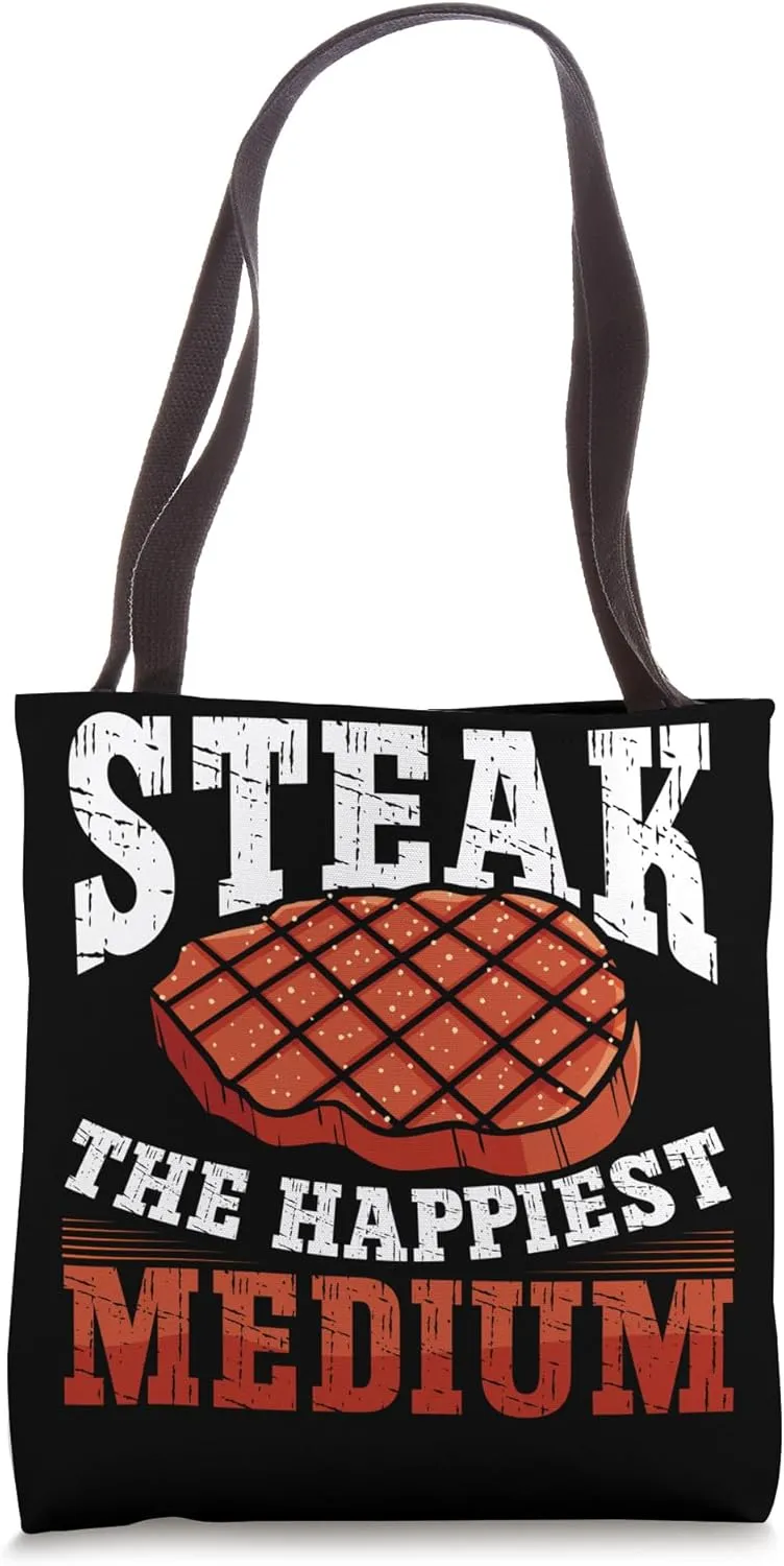 Sizzling Grill Masterpiece for Carnivores Rare Medium Steak Tote Bag