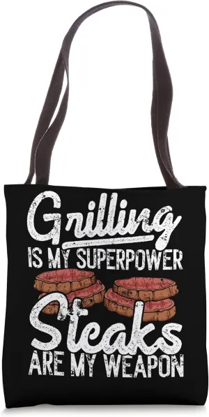 Sizzling Grill Masterpiece for Carnivores Rare Medium Steak Tote Bag