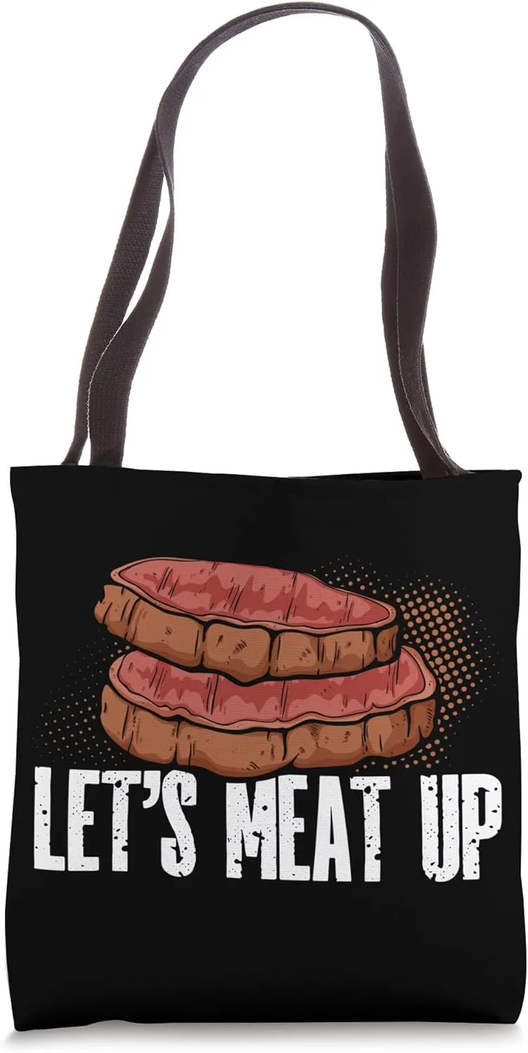Sizzling Grill Masterpiece for Carnivores Rare Medium Steak Tote Bag