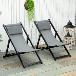 Sling Folding Outdoor Chair Blue | Grey | Taupe