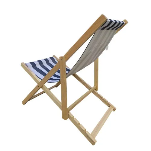 Sling Virtual Lounge Chair - Folding Chaise Reliable Blue Stripe