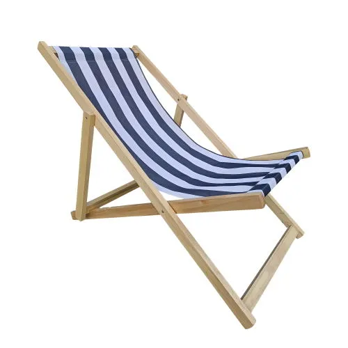 Sling Virtual Lounge Chair - Folding Chaise Reliable Blue Stripe
