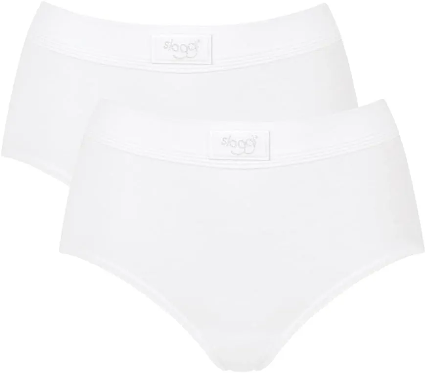 Sloggi Maxi Briefs Double Comfort Brief 2 Pack Lightweight Lingerie White, Medium
