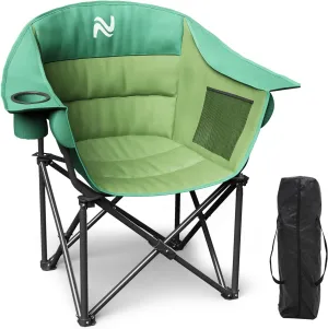 Slsy Heated Camping Chair Oversized, Outdoor Portable Heated Folding Chairs, Heated Foldable Chair Seat Supports 500 lbs, Heating Chair for Outdoor Sports, Camping, Patio, and Picnics