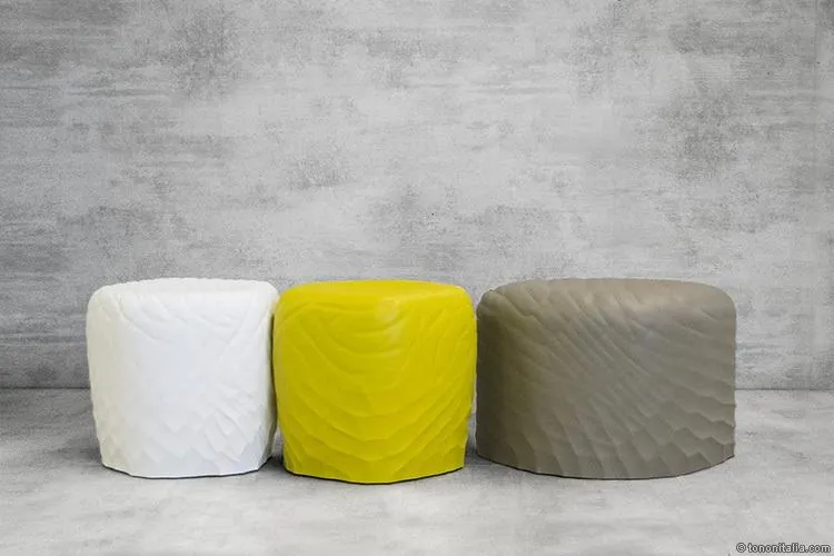 Small River Stone Pouf by Tonon