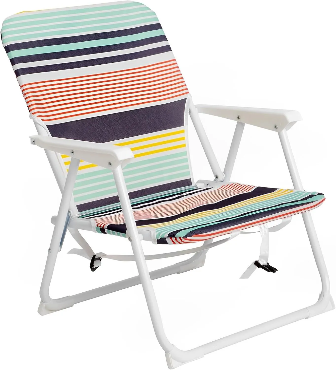 Small Webbed Patio Lawn Chairs Beach Chairs 1 Packs - Lightweight, Sturdy, Comfortable, Portable, and Stylish Folding Chairs for Yard, Garden for Kid or Lady