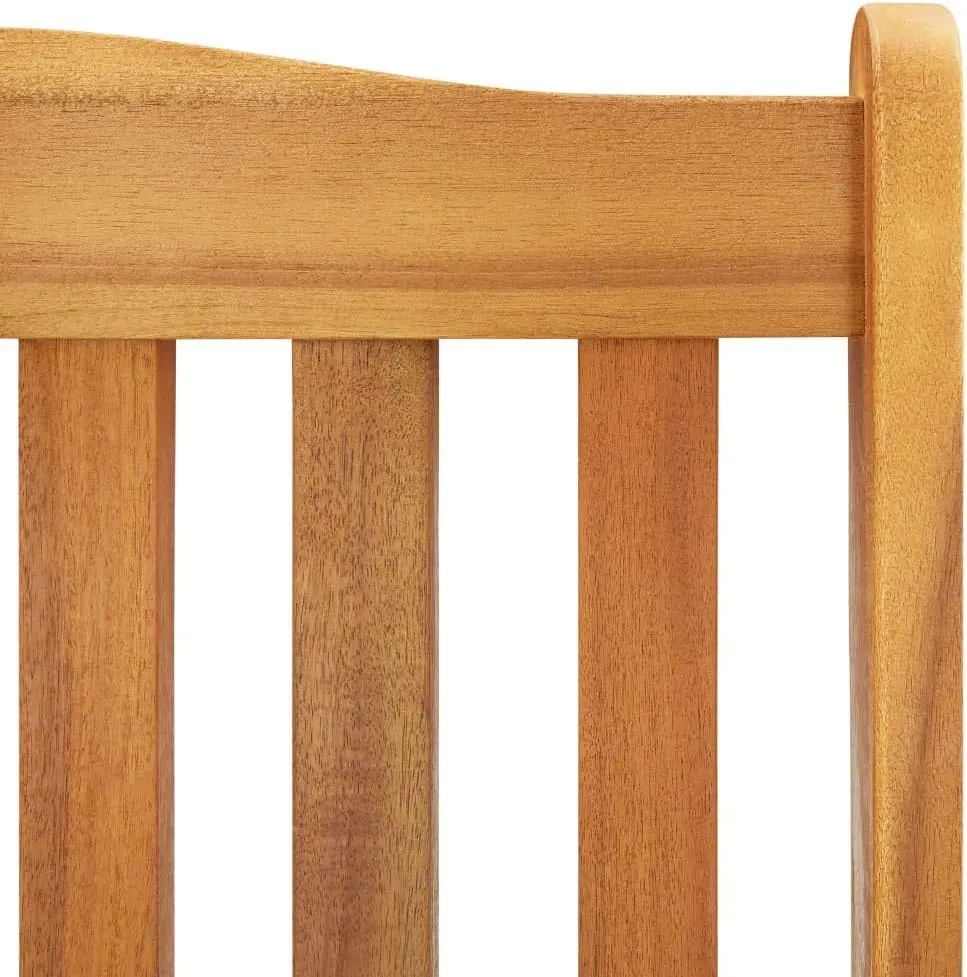 Solid Acacia Wood Rocking Chair for Indoor Outdoor Use, High Back Patio Furniture Lounge Chair with Oil Finish, Durable Weather-Resistant Design for Living Room, Porch, Deck