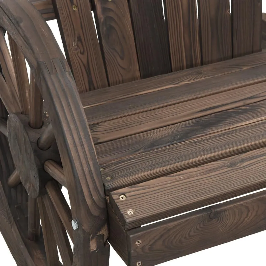 Solid Fir Wood Adirondack Rocking Chair Outdoor Patio Furniture with Ergonomic Design and Burnt Finish for Garden, Poolside, Deck, 24.4" x 35" x 39"