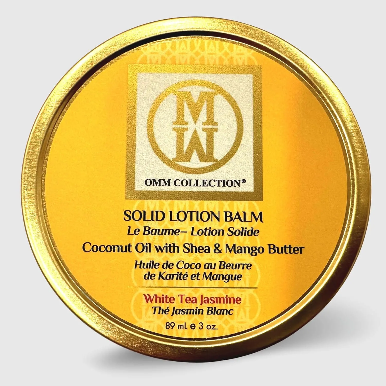 Solid Lotion Balm Natural Oils Mango, Shea, Cocoa coconut Butter-Rich Hydration-Heal & Sooth Rough, Dry, Irritated Skin-Jasmin Blanc (2oz)