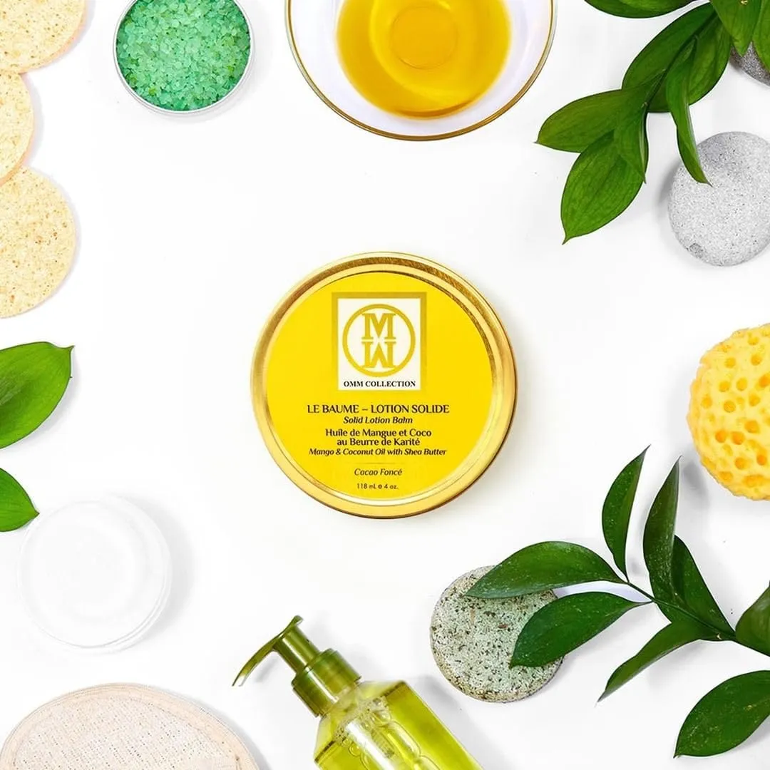 Solid Lotion Balm Natural Oils Mango, Shea, Cocoa coconut Butter-Rich Hydration-Heal & Sooth Rough, Dry, Irritated Skin-Jasmin Blanc (2oz)