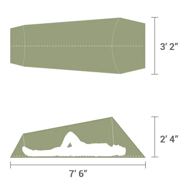 Solo Bivy Tent 1-Person Backpacking Tent with Rain Fly by Frog & CO