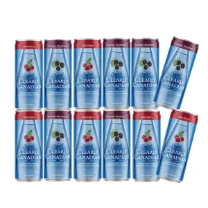 Sparkling Water Beverage Wild Cherry & Mountain Blackberry, Made with Water from Natural Canadian Springs (12 cans x 12 FL OZ)