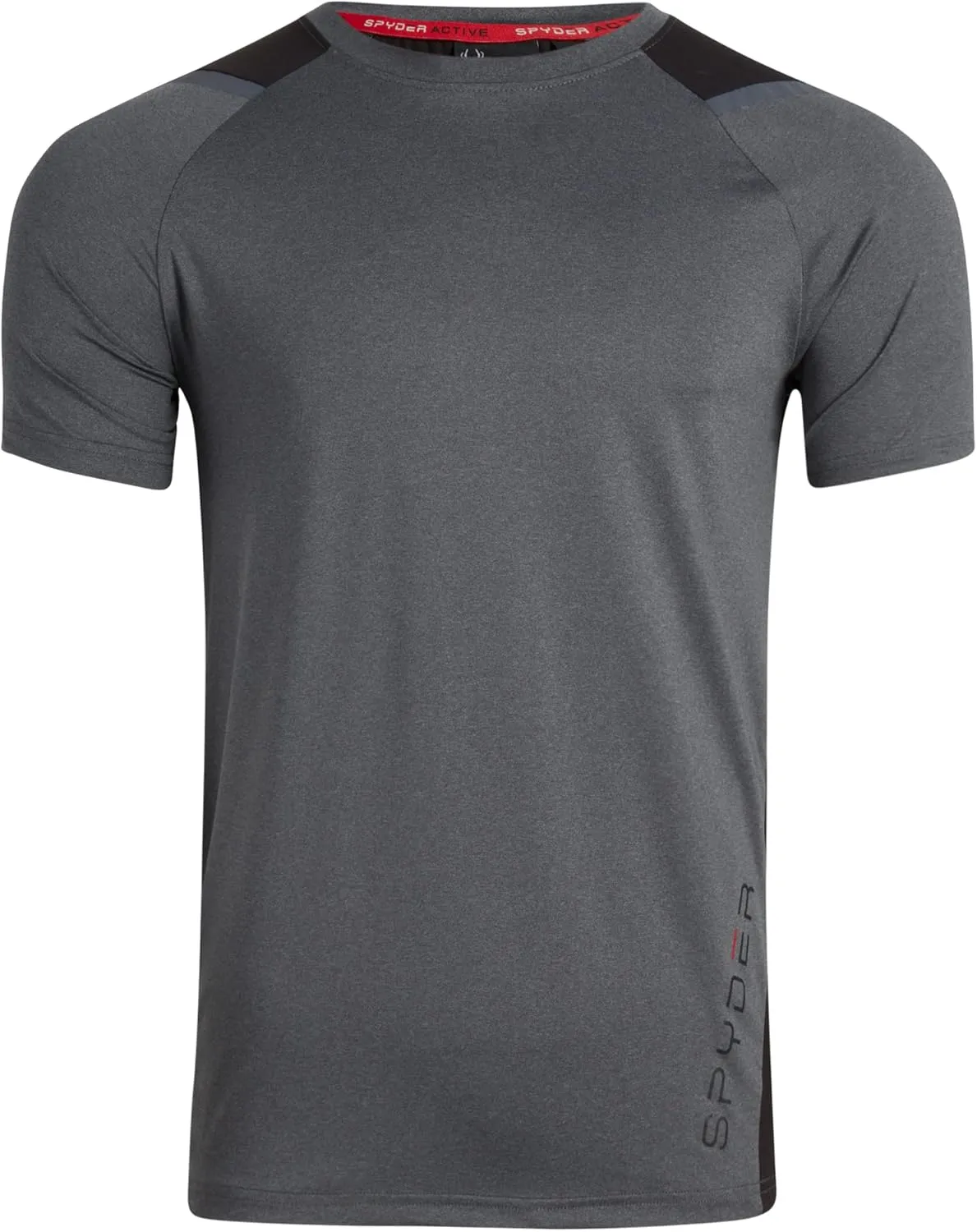 Spyder Men's Athletic T-Shirt - 2 Pack Dry Fit Short Sleeve Performance Sports Tee (S-XL)