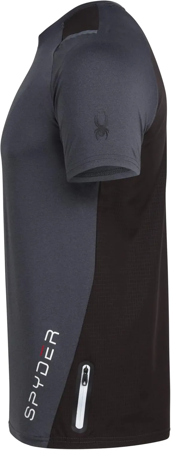 Spyder Men's Athletic T-Shirt - 2 Pack Dry Fit Short Sleeve Performance Sports Tee (S-XL)
