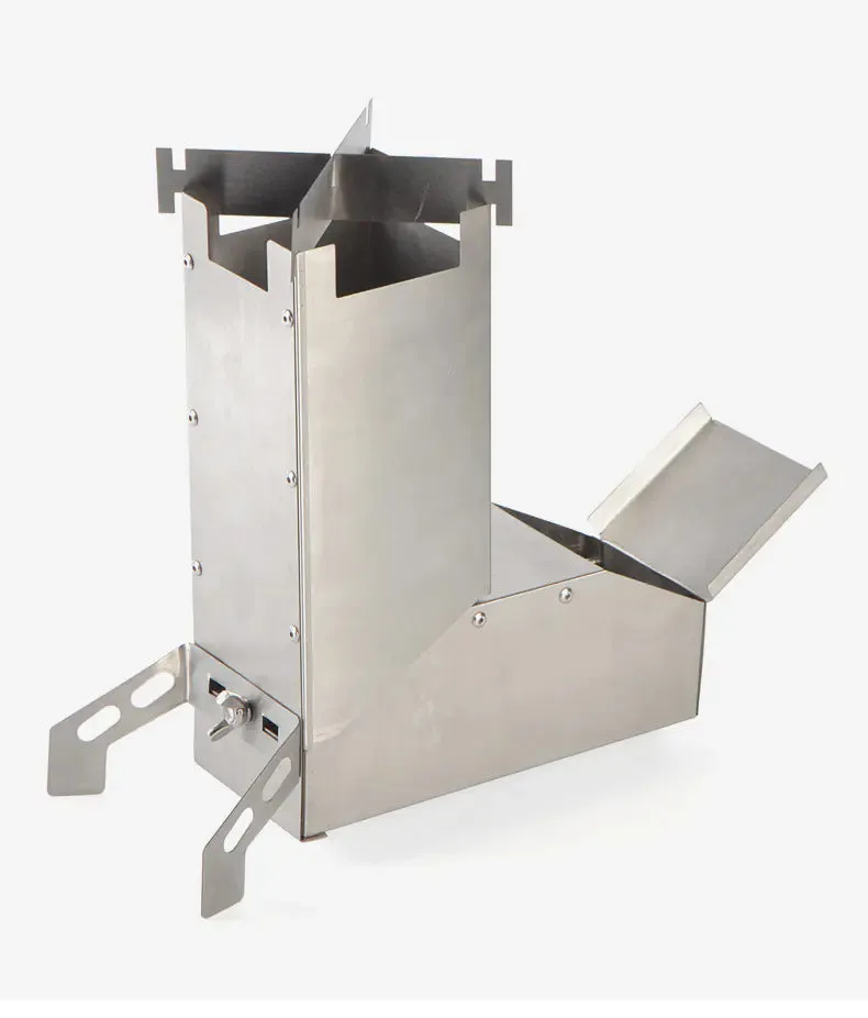 Stainless Steel Folding BBQ Grill for Camping and Firewood