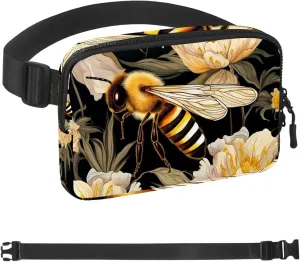 Starry Bees Pattern-166 Crossbody Fanny Pack for Men&Women,Belt Bag for Travel Casual Walking Running Hiking Cycling