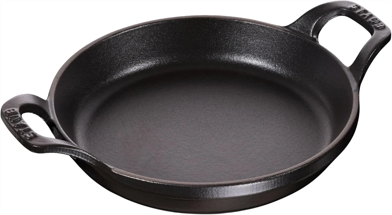 Staub 40509-558 Round Stackable Dish, Black, 7.9 inches (20 cm), Enameled Iron Gratin Dish