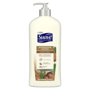 Suave Skin Solutions Body Lotion, Smoothing with Cocoa Butter & Shea 18.0 oz (Pack of 5)