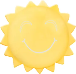 Sun Throw Pillow Embroidered Yellow Sunshine Plush Soft Cute Stuffed Animal Decorative Sun Face Shaped Floor Pillows Chair Cushions for Nursery, Playroom Car Sofa Decor