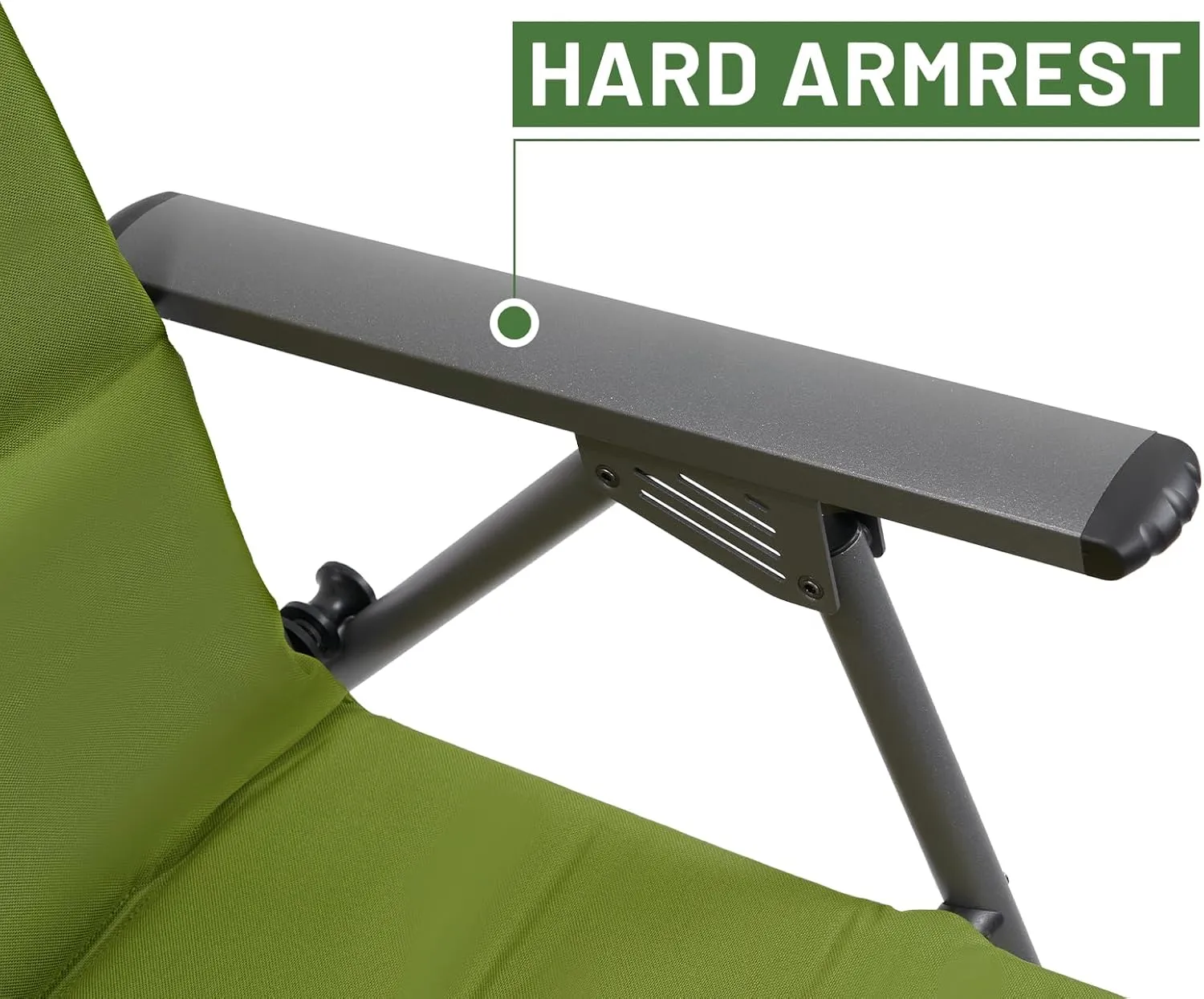 TIMBER RIDGE High Back Oversized Folding Rocking Camping Chair, Padded Outdoor Rocker, Portable Outdoor Chair for Patio, Garden, Lawn, Supports up to 400 lbs, Green