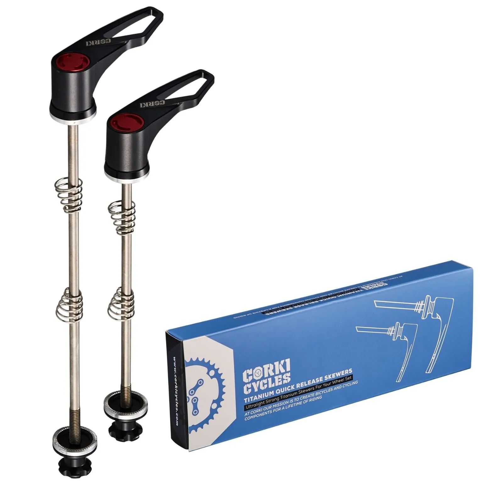 Titanium Quick Release Skewers - 2 Pack