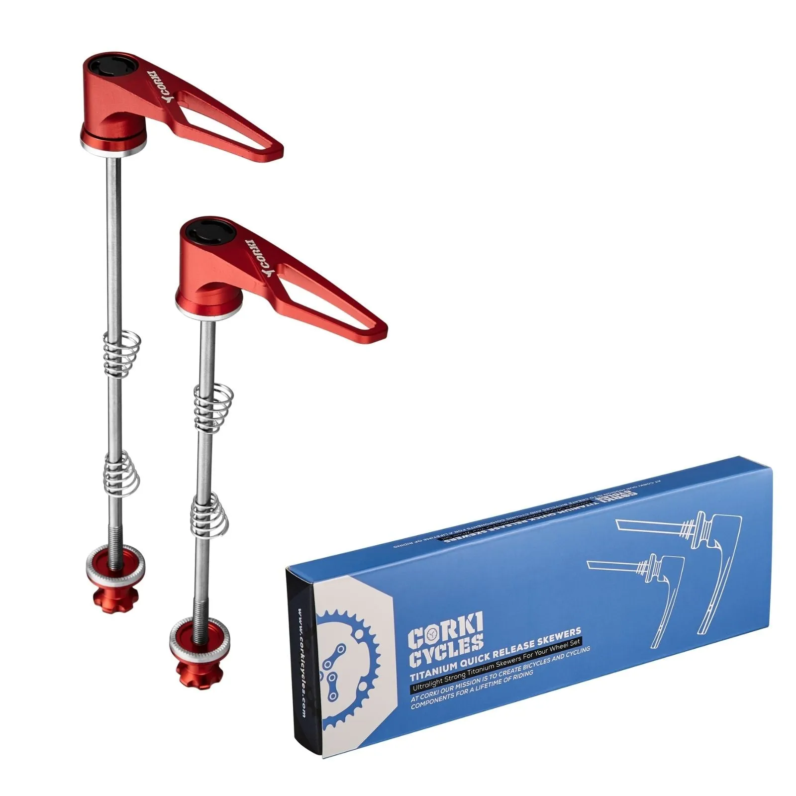 Titanium Quick Release Skewers - 2 Pack