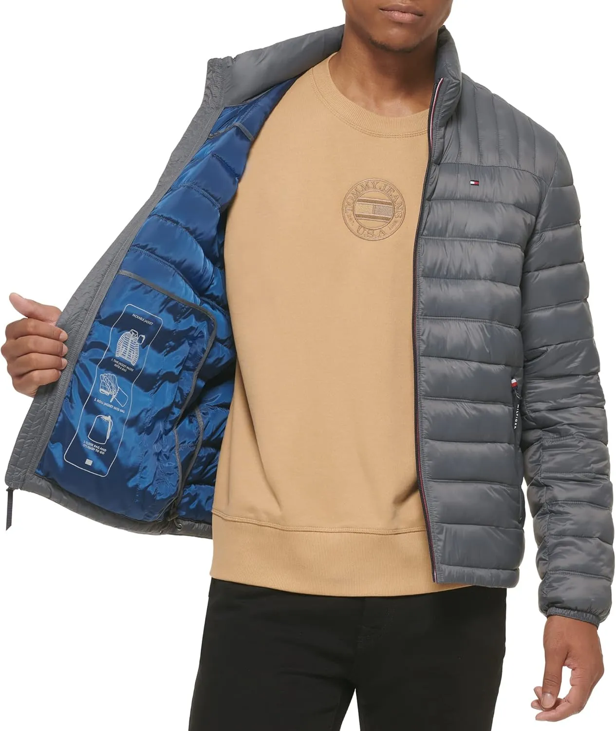 Tommy Hilfiger Men's Ultra Loft Lightweight Packable Puffer Jacket (Standard and Big & Tall)