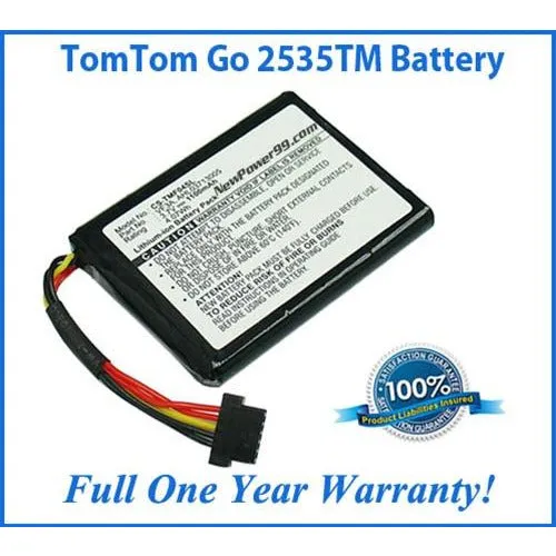 TomTom Go 2535TM Battery Replacement Kit with Tools, Video Instructions, Extended Life Battery and Full One Year Warranty