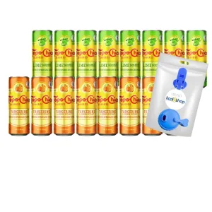 Topo Chico Lime-Tangerine 12 fl oz Slim Aluminum Can 16 Pack  1 Reusable Can Kit by KOOL8SHOP Infinite Deals