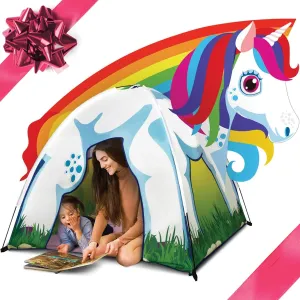 Toysical Unicorn Princess Kids Play Tent - Fun & Imaginative Tent for Kids with Unicorn Shaped Top Princess Playhouse, Unicorns Toys Gifts, Perfect Outdoor & Indoor Play Tents for Girls