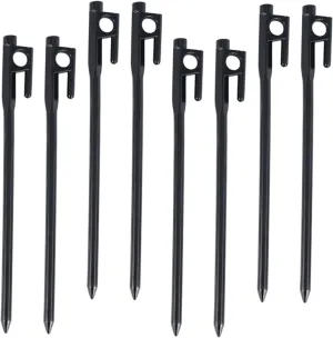 Toyvian 8Pcs Heavy Duty Camping Safety Stakes Tent Pegs for Ground Anchoring for Outdoor Canopy and Tent Support Enhanced Stability for Camping Adventures