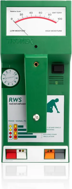 Tramex Roof & Wall Moisture Scanner RWS | Pinless Meter for Measuring Moisture Conditions in Walls & Roofing Systems