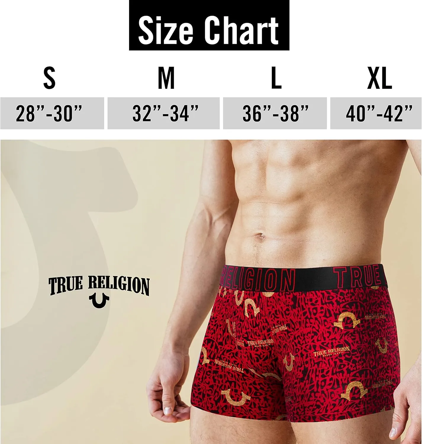 True Religion Mens Boxer Briefs Cotton Stretch Underwear for Men Pack of 6
