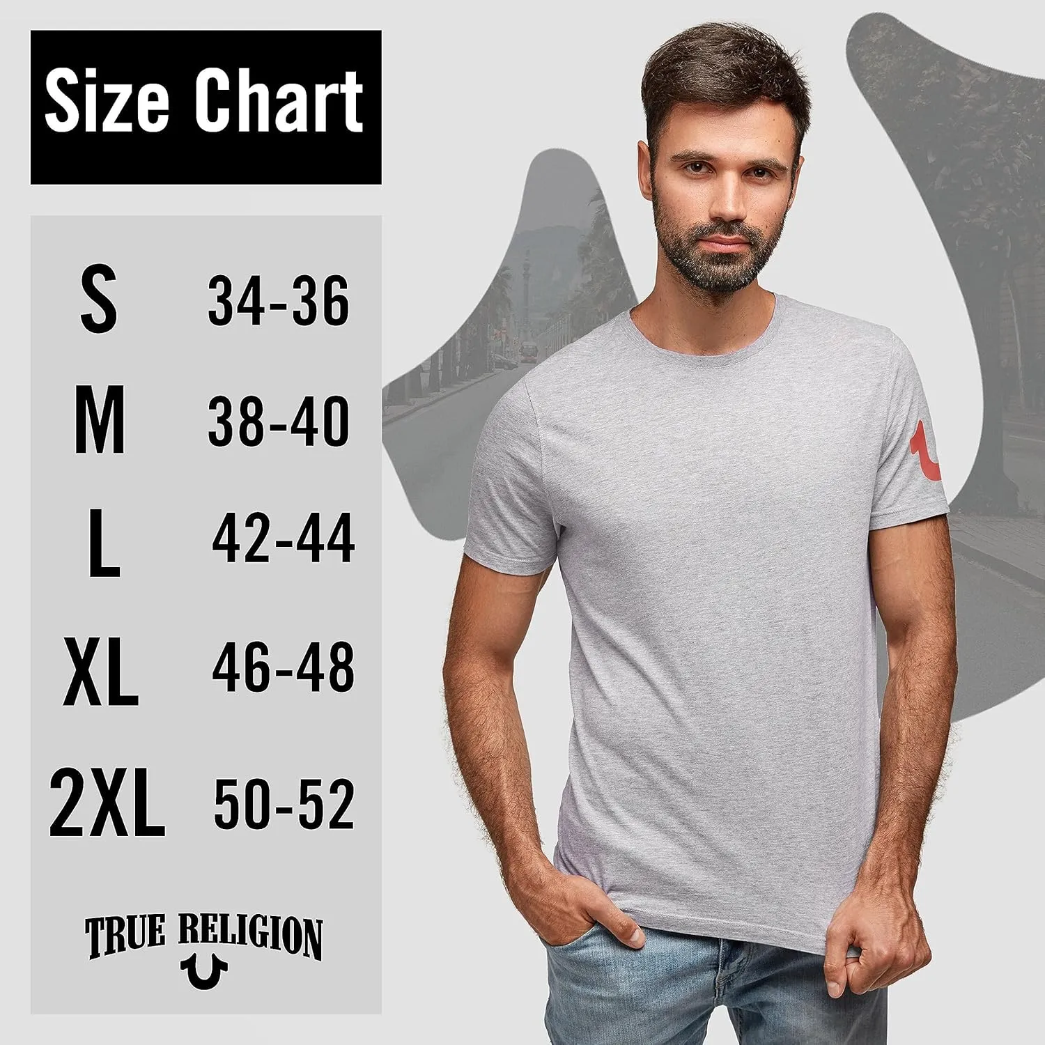 True Religion Mens Undershirts 4 Pack Mens Lightweight Mens Undershirt, 100% Cotton