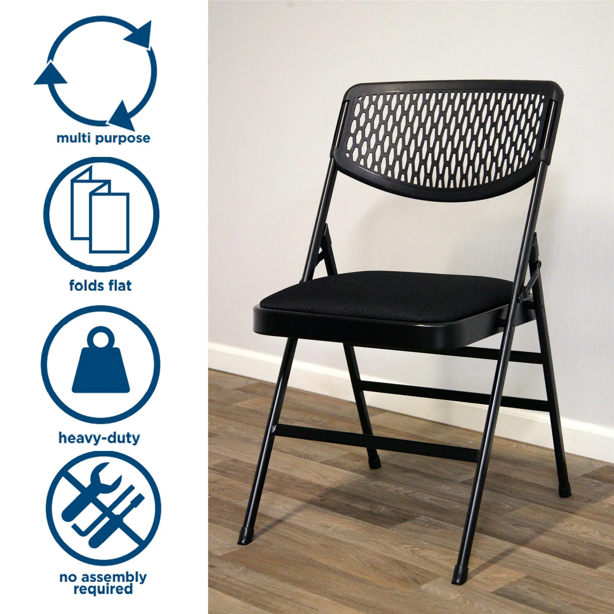 Ultra Comfort Commercial XL Fabric Padded Folding Chair