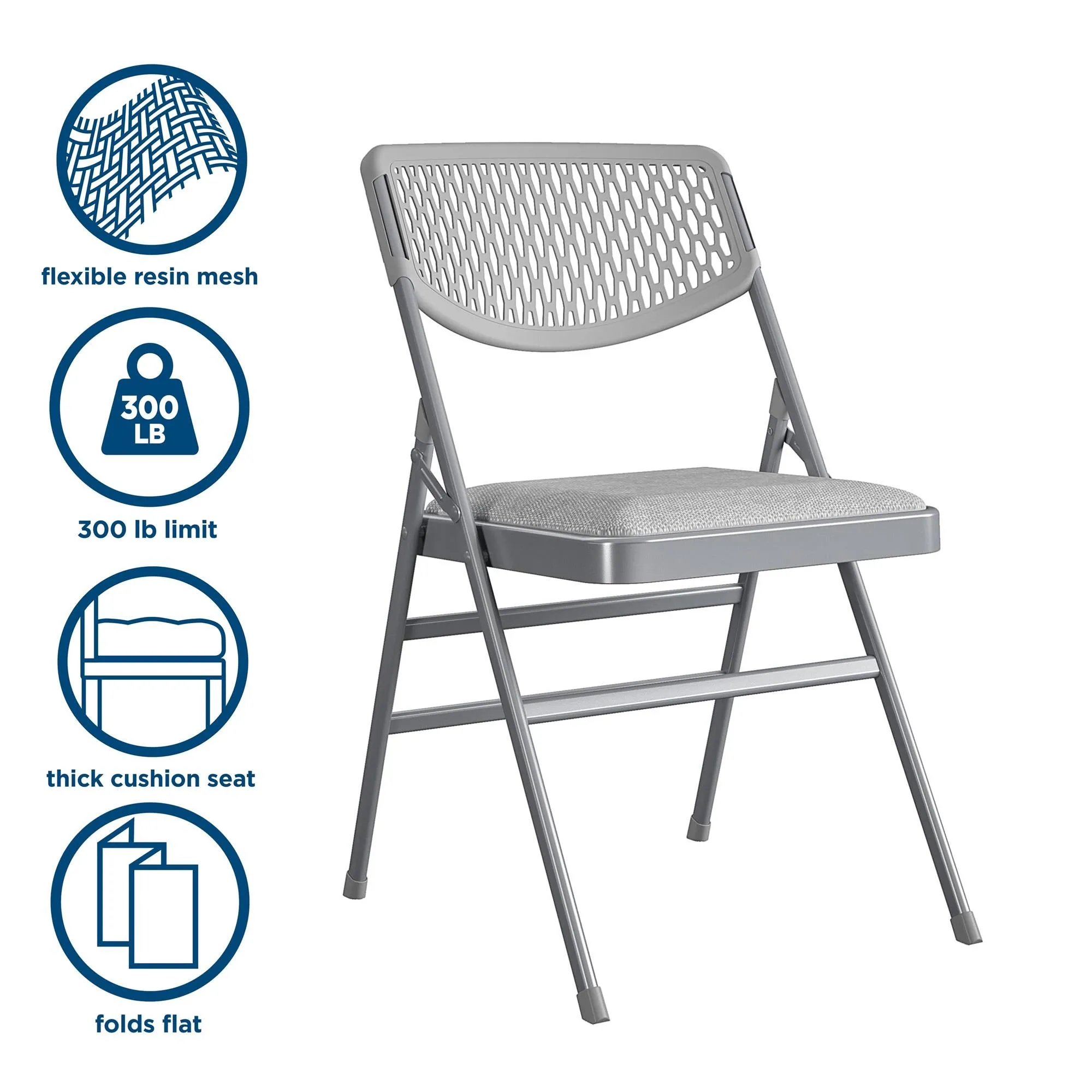Ultra Comfort Commercial XL Fabric Padded Folding Chair