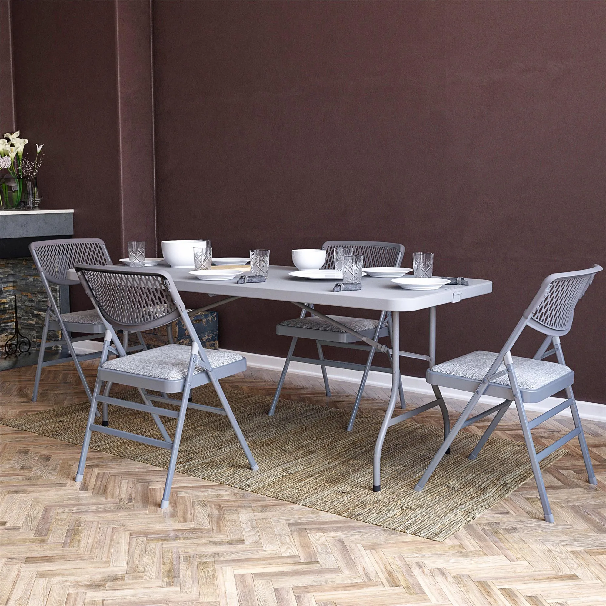 Ultra Comfort Commercial XL Fabric Padded Folding Chair