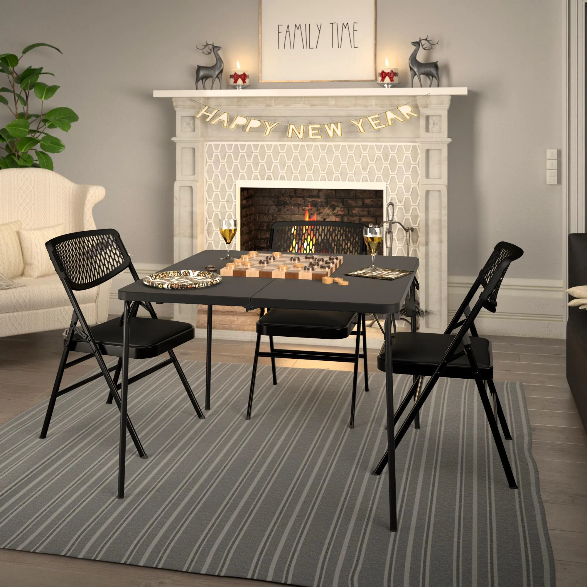 Ultra Comfort Commercial XL Fabric Padded Folding Chair