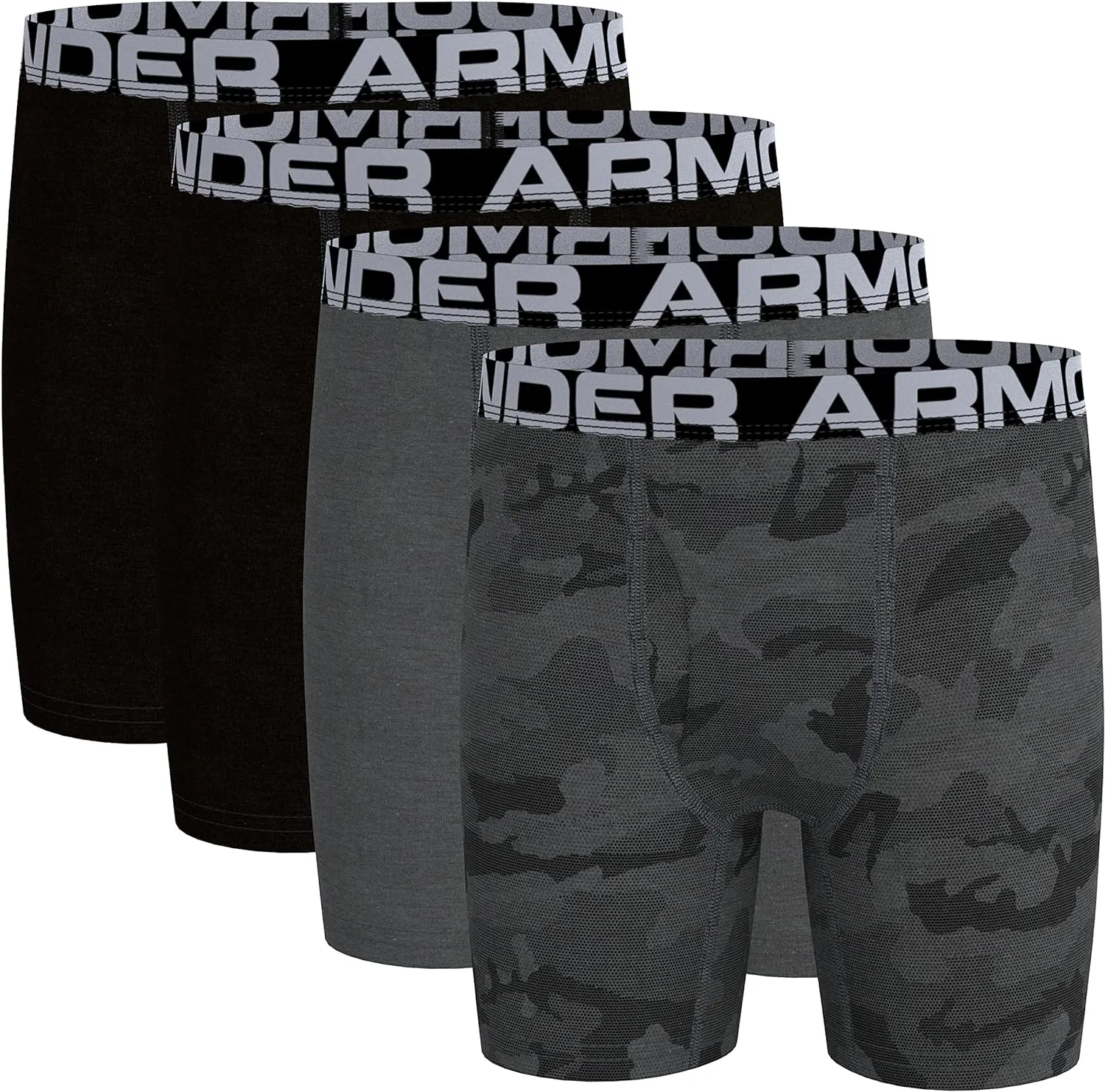 Under Armour boys Charged Stretch Boxer Jock, Lightweight & Smooth Stretch Fit