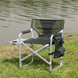Upholstered Folding Outdoor Chair With Side Table And Storage Bag upholstered folding chair