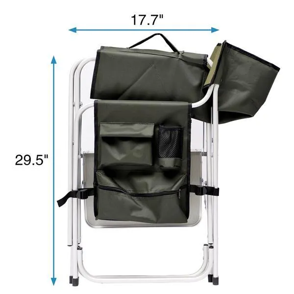 Upholstered Folding Outdoor Chair With Side Table And Storage Bag upholstered folding chair
