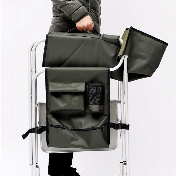 Upholstered Folding Outdoor Chair With Side Table And Storage Bag upholstered folding chair