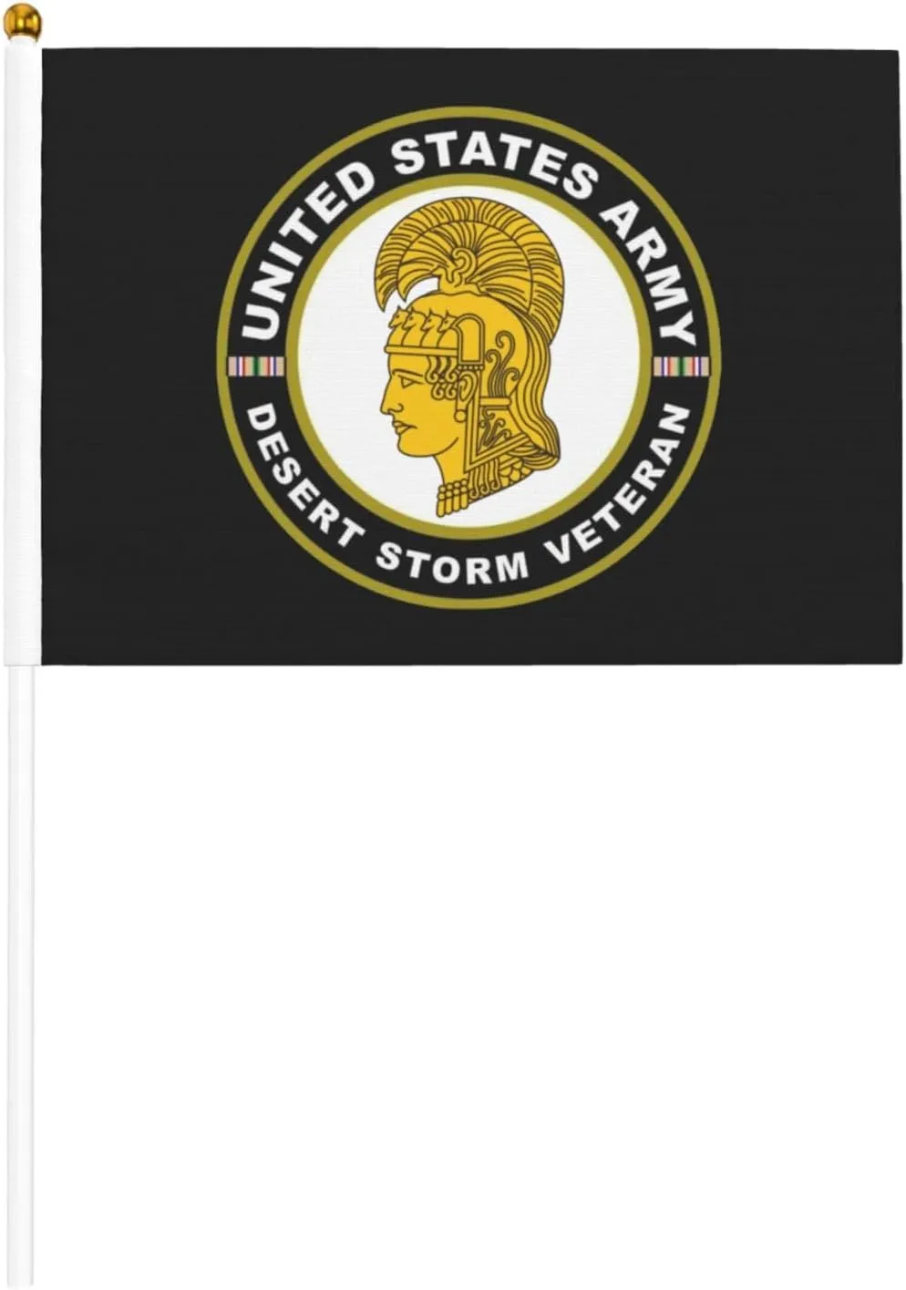 Us Army Women'S Army Corps Desert Storm Veteran Stylish Mini Handheld Flags 5.5x8.3 Inch For Support Team Activities Parties