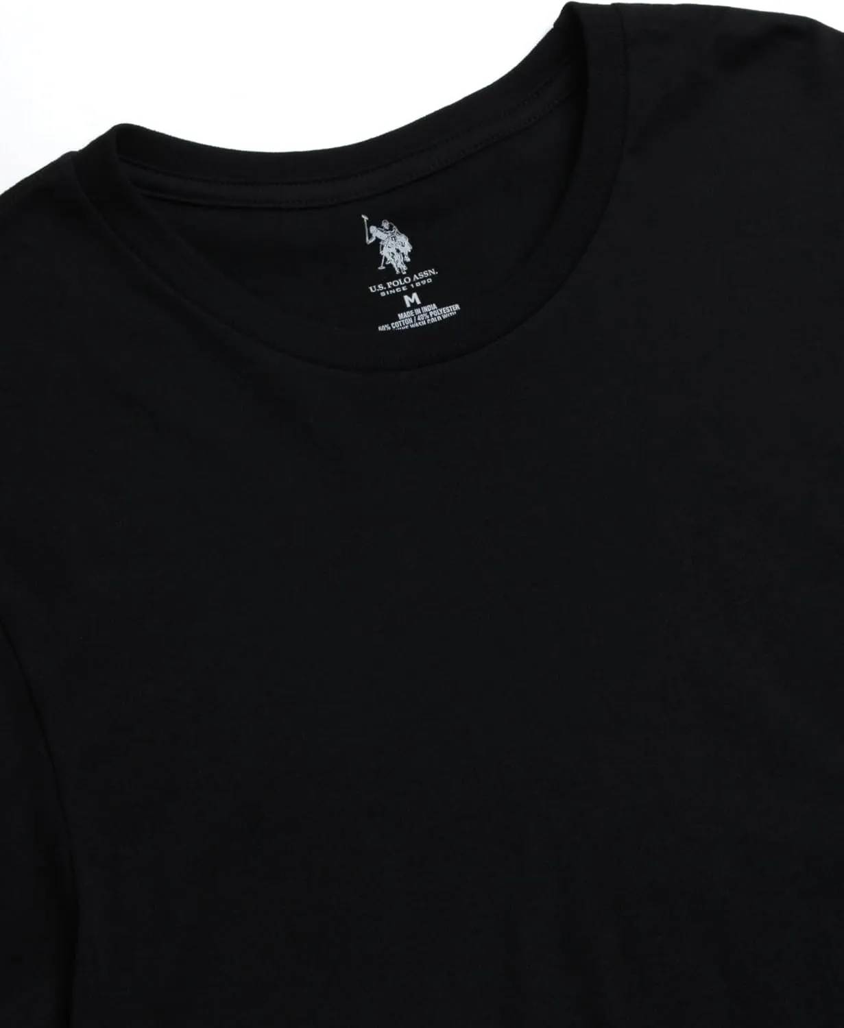 U.S. Polo Assn. Men's Undershirt - 4 Pack Lightweight 100% Cotton Classic Crewneck T-Shirts for Men (Sizes: S-XL)