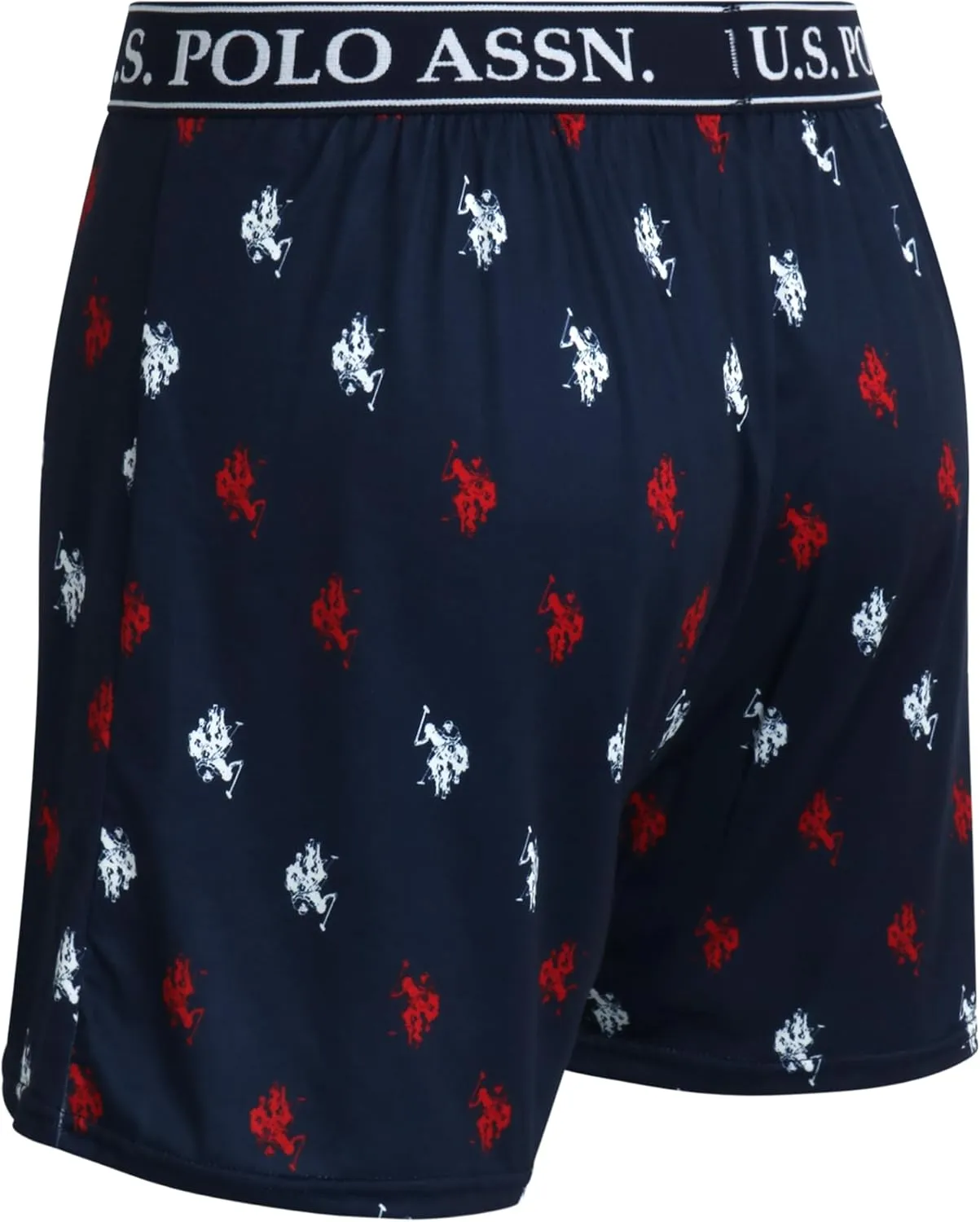 U.S. Polo Assn. Men's Underwear - 3 Pack Ultra Soft Knit Boxers with Functional Fly (S-XL)