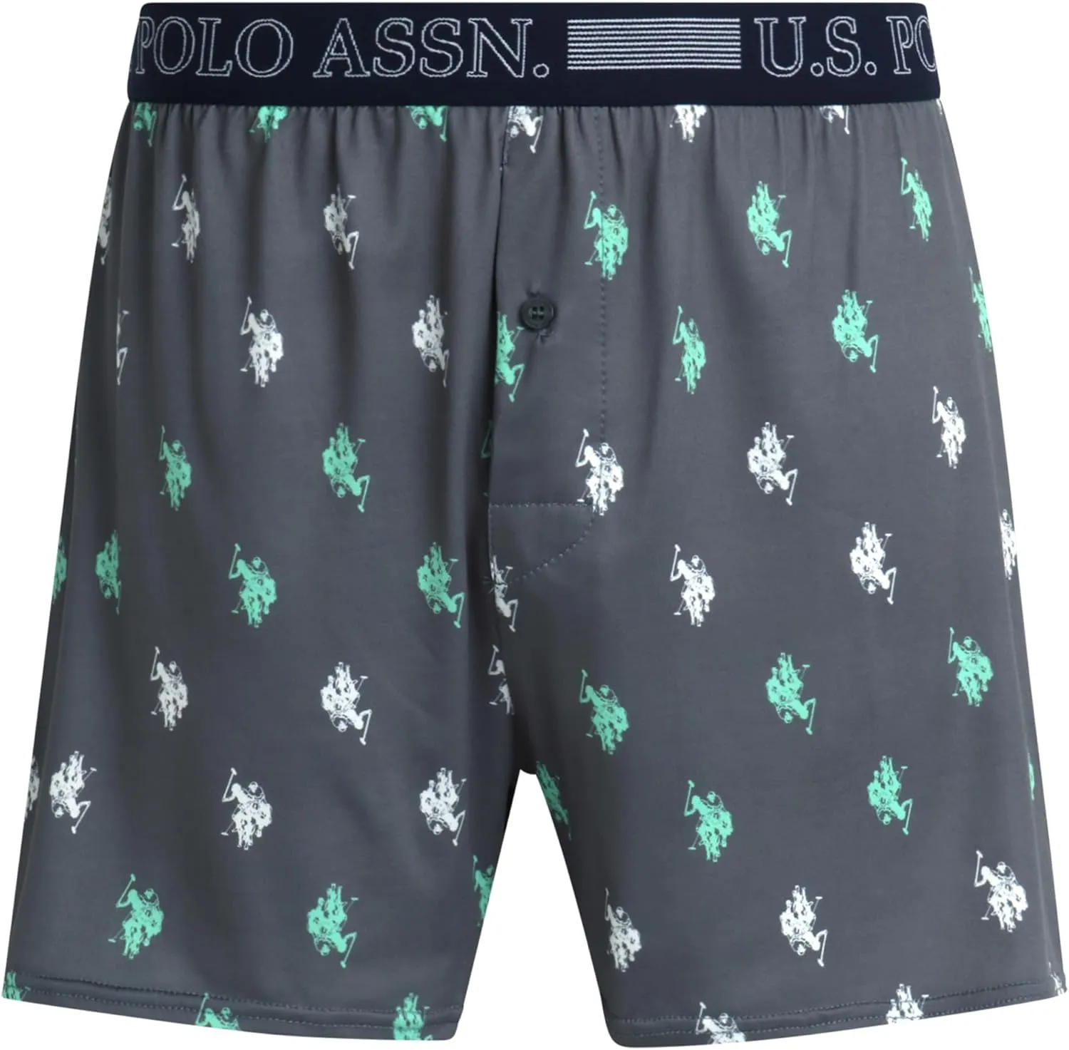 U.S. Polo Assn. Men's Underwear - 3 Pack Ultra Soft Knit Boxers with Functional Fly (S-XL)