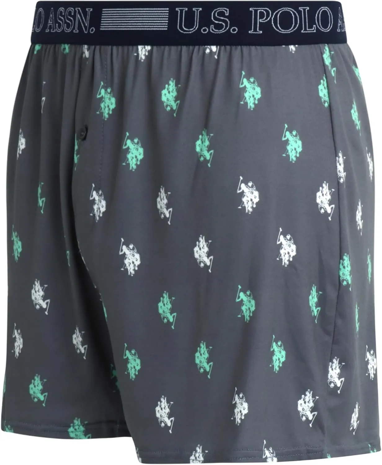 U.S. Polo Assn. Men's Underwear - 3 Pack Ultra Soft Knit Boxers with Functional Fly (S-XL)